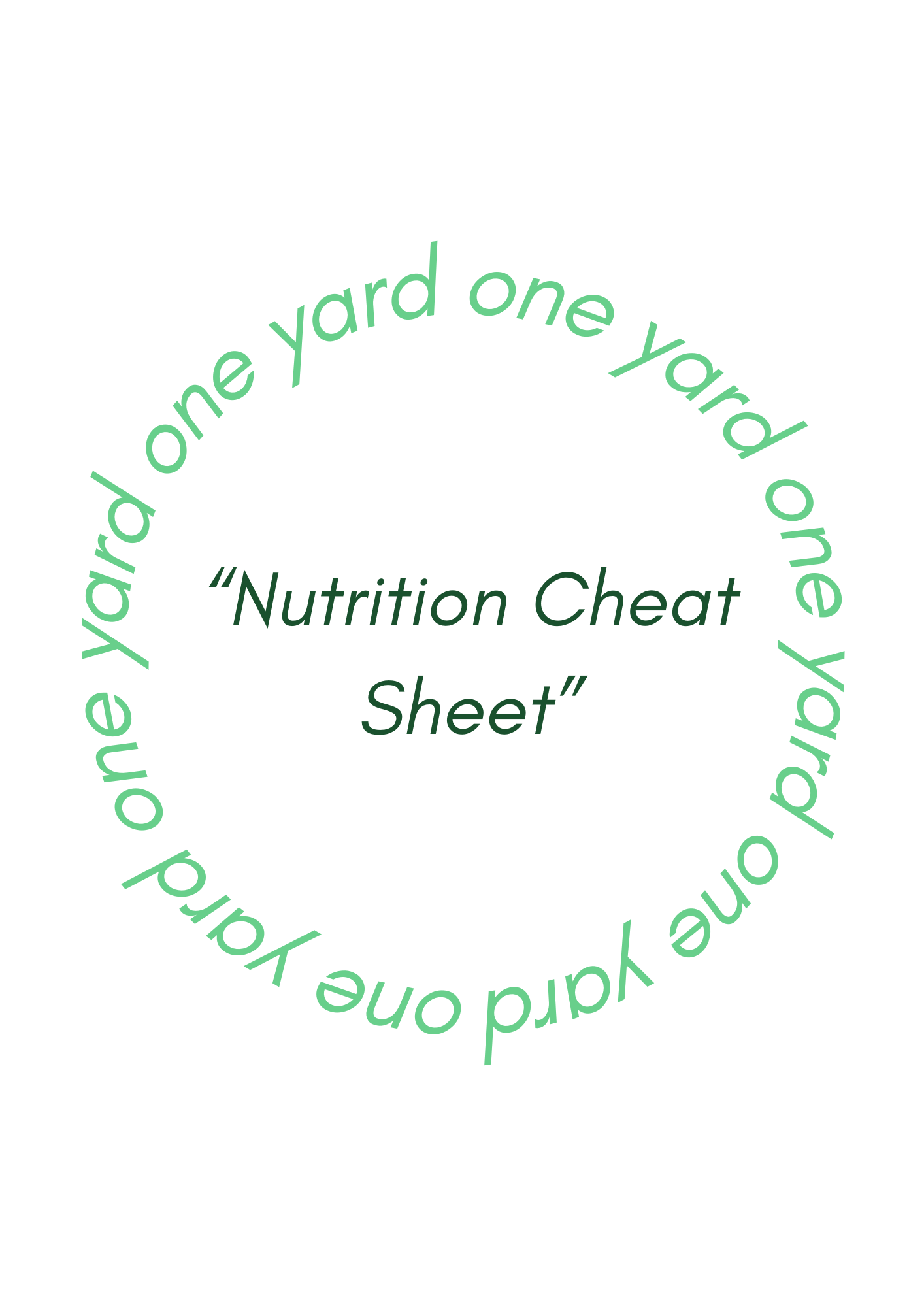 Nutritional Cheat Sheets with Meal Planners