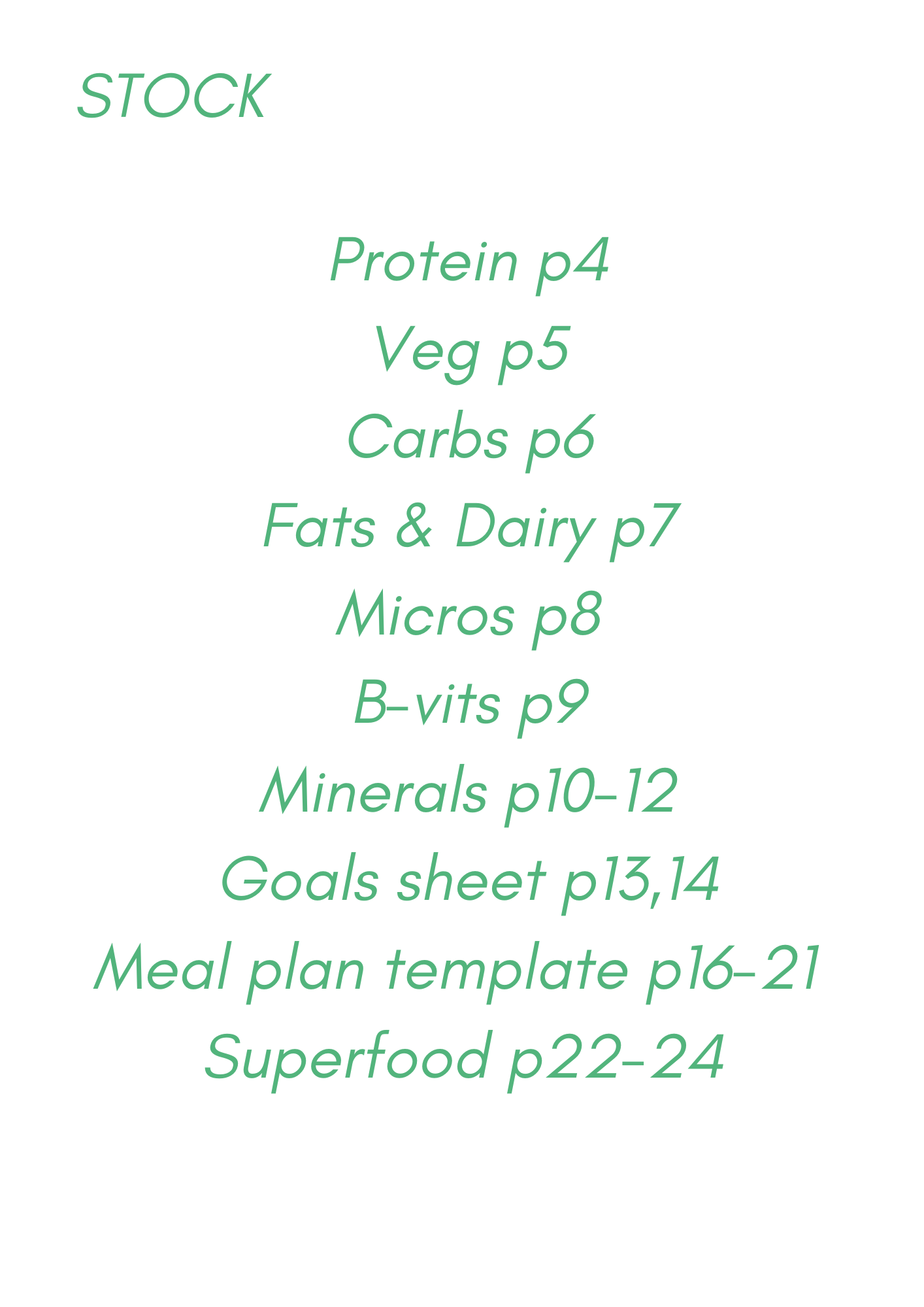 Nutritional Cheat Sheets with Meal Planners