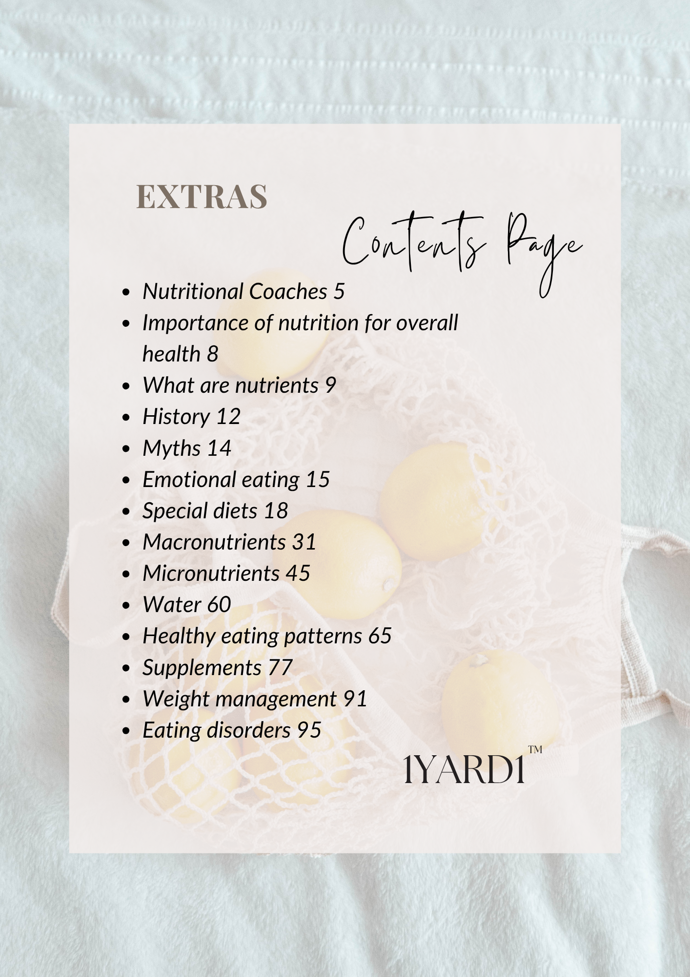 A Healthy Nutrition's Extra Sides to Lifestyle